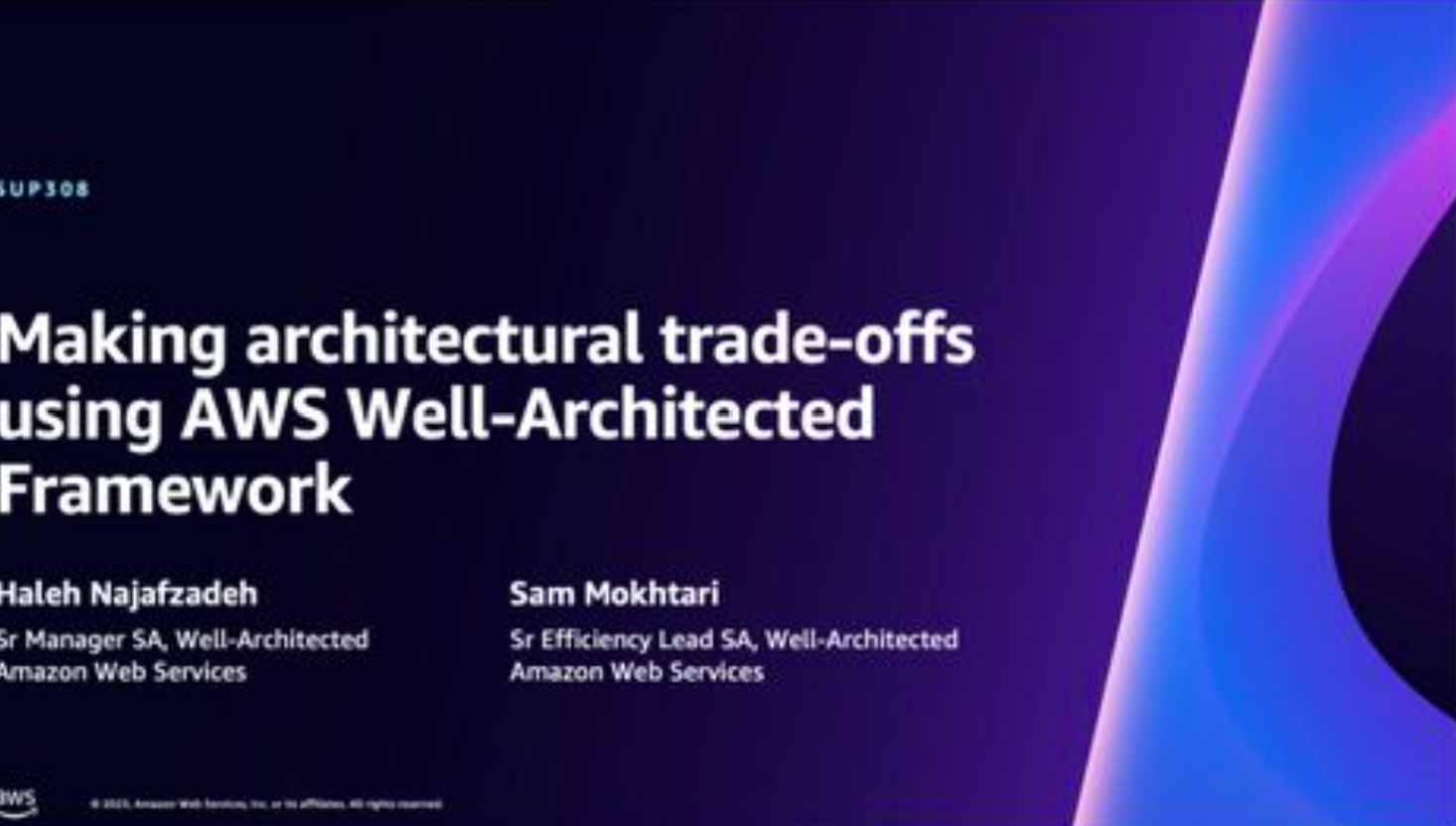 Making architectural trade-offs using AWS Well-Architected Framework