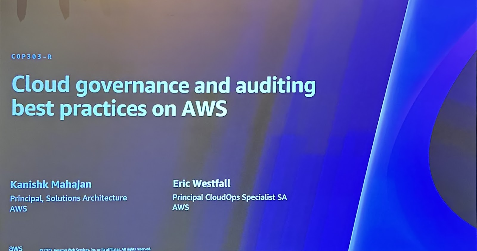 Cloud governance and auditing best practices on AWS