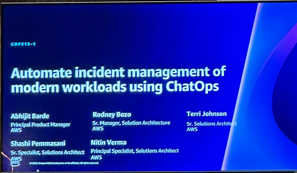 Automate incident management of modern workloads using ChatOps