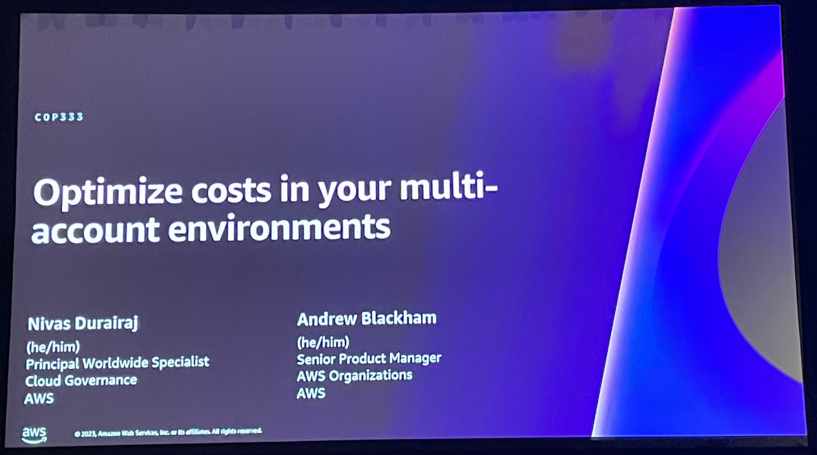 Optimize costs in your multi-account environments