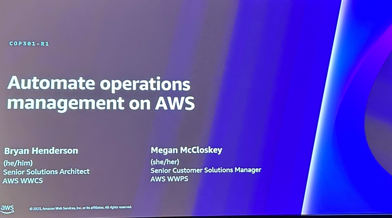 Automate operations management on AWS