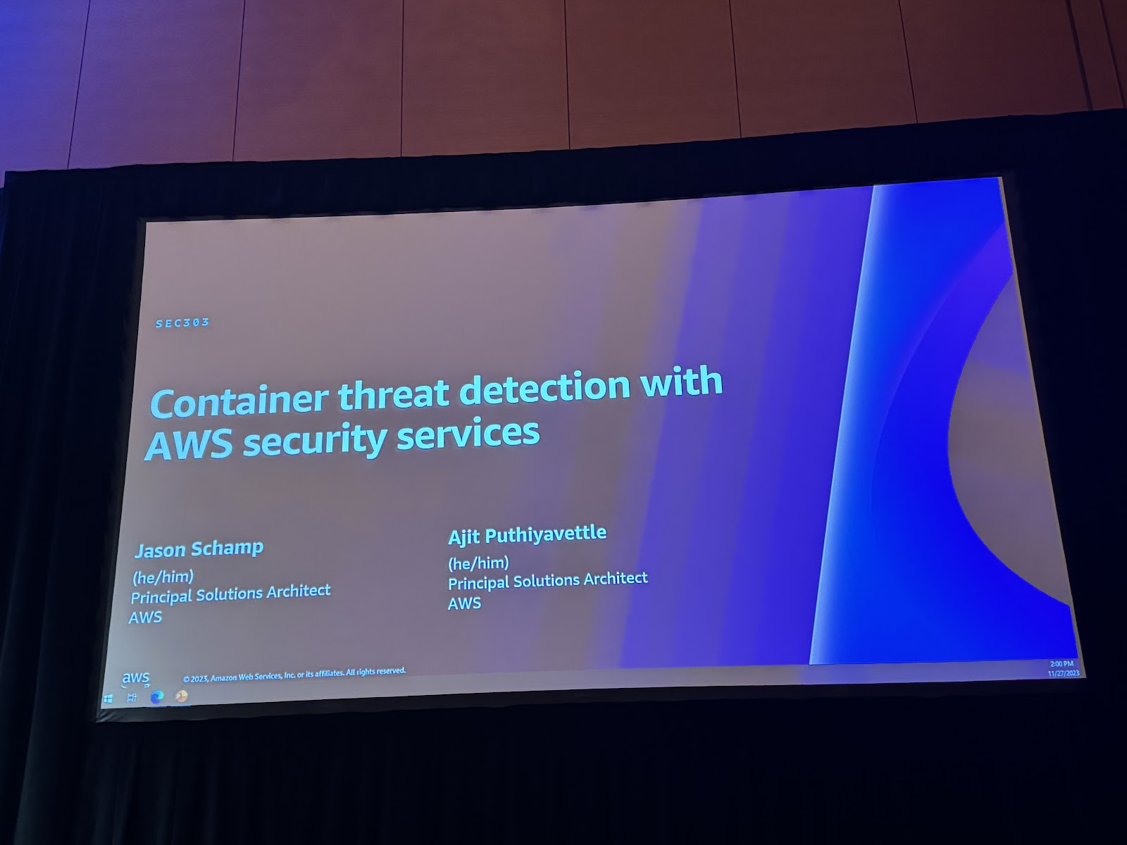Container threat detection with AWS security services