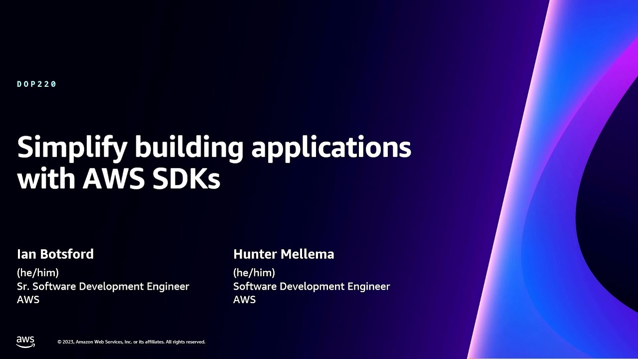 Simplify building applications with AWS SDKs
