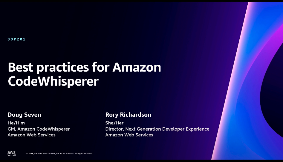 Best practices for Amazon CodeWhisperer