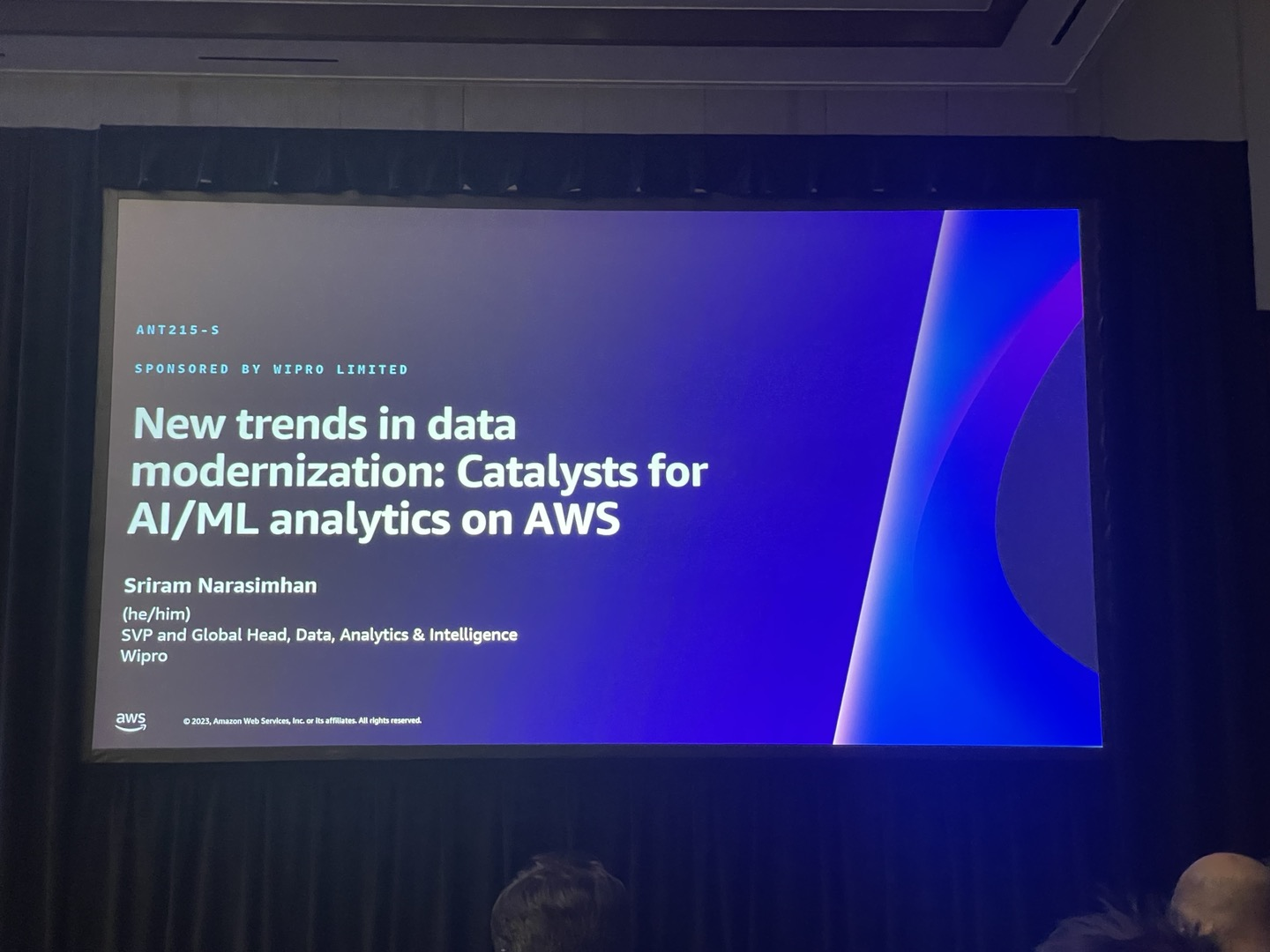 New trends in data modernization：Catalysts for AI/ML analytics on AWS (sponsored by Wipro Limited)