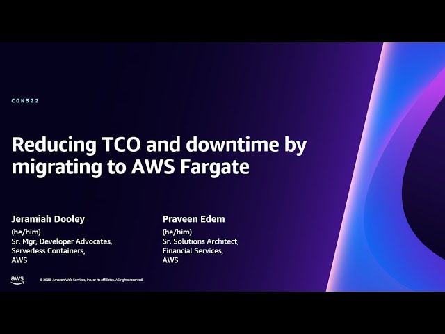Reducing TCO and downtime by migrating to AWS Fargate