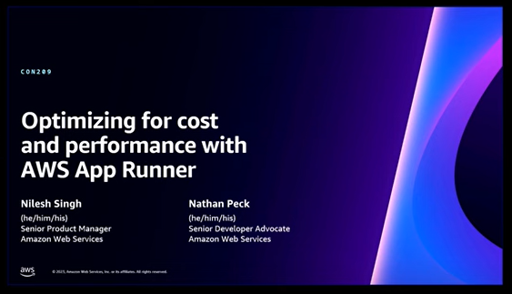 Optimizing for cost and performance with AWS App Runner（AWS App Runnerによるコストとパフォーマンスの最適化）