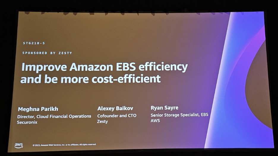 Improve Amazon EBS efficiency and be more cost-efficient (sponsored by Zesty)